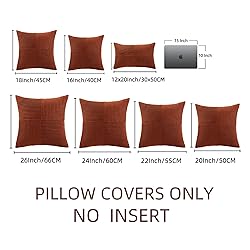 Fancy Homi 2 Packs Rust Boho Decorative Throw