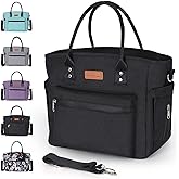 Insulated Lunch Bag for Women/Men,LeakProof Adult Lunch Box,Large Lunch Tote Bag with Removable Shoulder Strap,Portable Reusable Lunch Cooler Bag for Office Work Picnic Beach