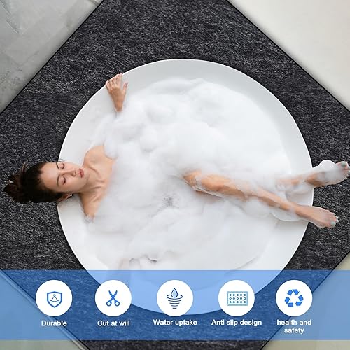 80 80 Inch Hot Tub Mat, Extra Large Inflatable Hot Tub Pad
