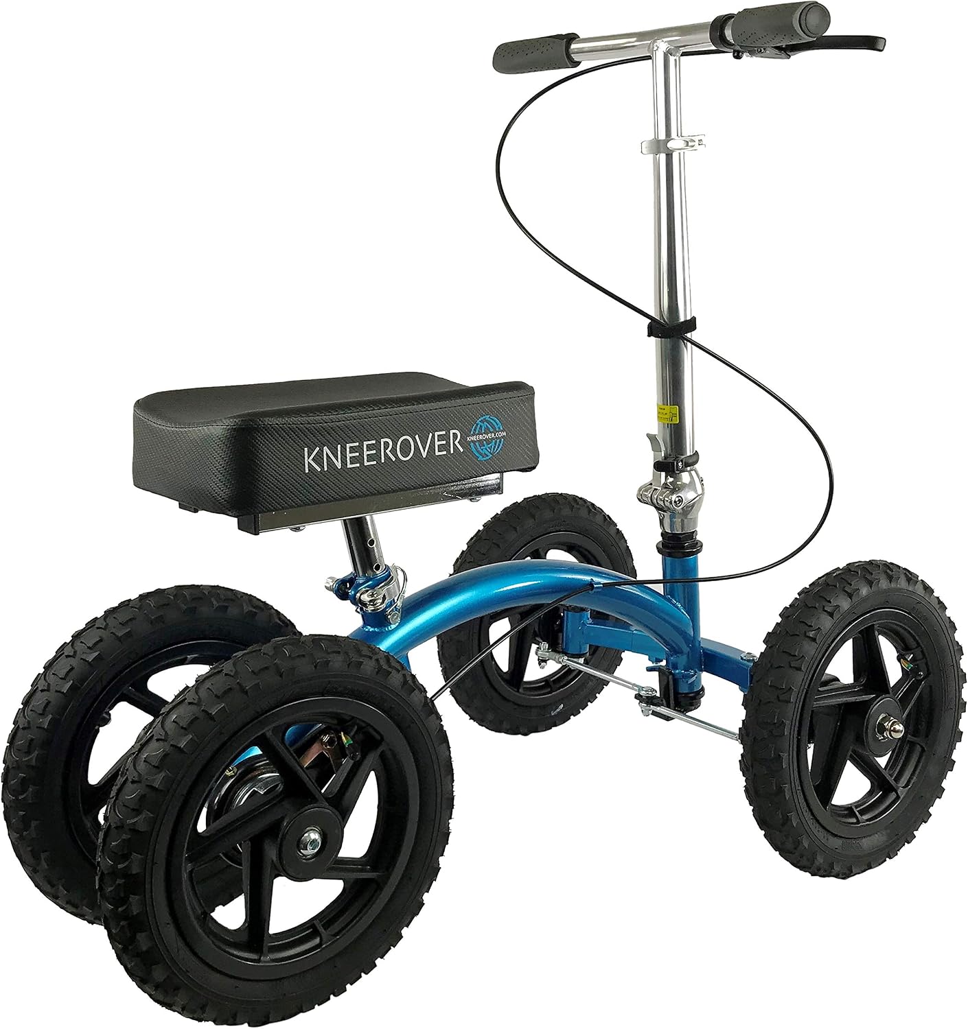 KneeRover Quad All Terrain Knee Walker in Metallic Blue - BigaMart