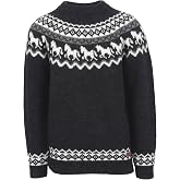 ICEWEAR Sleipnir wool sweater with horse pattern