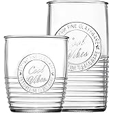 Le'raze Set of 8 Original Mason Drinking Glasses 4-18oz. Highball Tumbler Glasses, and 4-13oz. Whiskey Glass Cups for Everyday Home Use, Water, Beer, Juice, Cocktail.