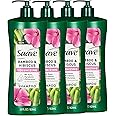 Suave Bamboo & Hibiscus Volumizing Shampoo, for Fine and Flat Hair, Salon Proven System for Boosting Hair Volume and Body, 28 oz, 4 Pack