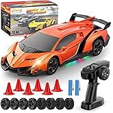 Lamborghini Remote Control Car Toy, Officially Licensed RC Drift Car 15Km/h with Underglow & Headlights, 1:24 Scale 2.4GHz, 2 Batteries 60 Min Play, RC Gift Toy for Boys & Girls Ages 3-12 & Adults