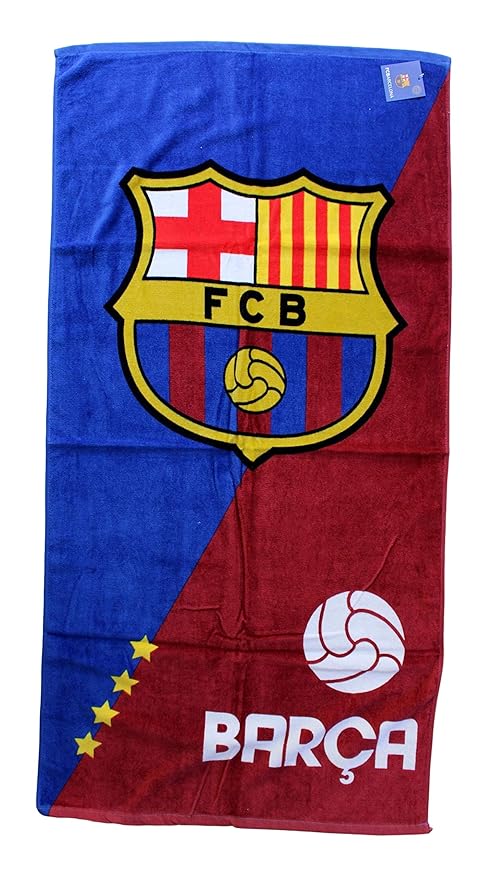 Barcelona Serviette De Bain Drap De Plage Coton Fc Barcelone