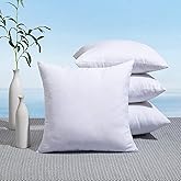 MIULEE Pack of 4 22x22 Outdoor Pillow Inserts, Water-Resistant Throw Pillow Inserts Decorative Premium Square Pillow Stuffer Sham for Porch Swing Couch Sofa Cushion Patio Furniture