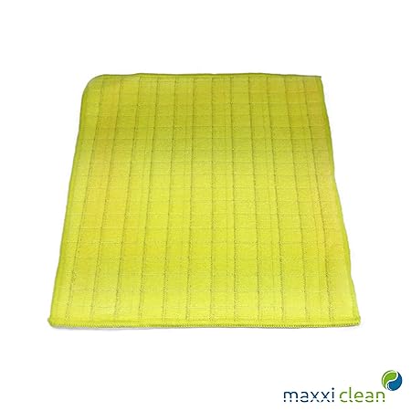 Maxxi Clean Hygiene Schwammtuch in gelb - 99% weniger Bakterien im Reinigungstuch dank Silber-Ionen, geruchsneutral, schonend