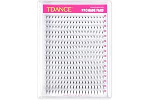TDANCE Premade Fans Eyelash Extensions 320 Fans Pre Made Fans Lash Extensions Middle Stem Heat Bonded Premade Lash Fans Volum