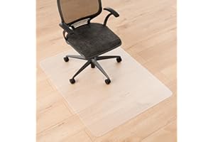 Naturei Office Chair Mat for Hard Floors- 48" x 36", Desk Floor Mat for Rolling Chairs, Clear Plastic Chair Mat, Easy Glide, Under Desk Floor Protector for Home and Office Use