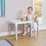 Liberty House Toys Multi-Coloured Table & Chair Set, White & Grey view 4