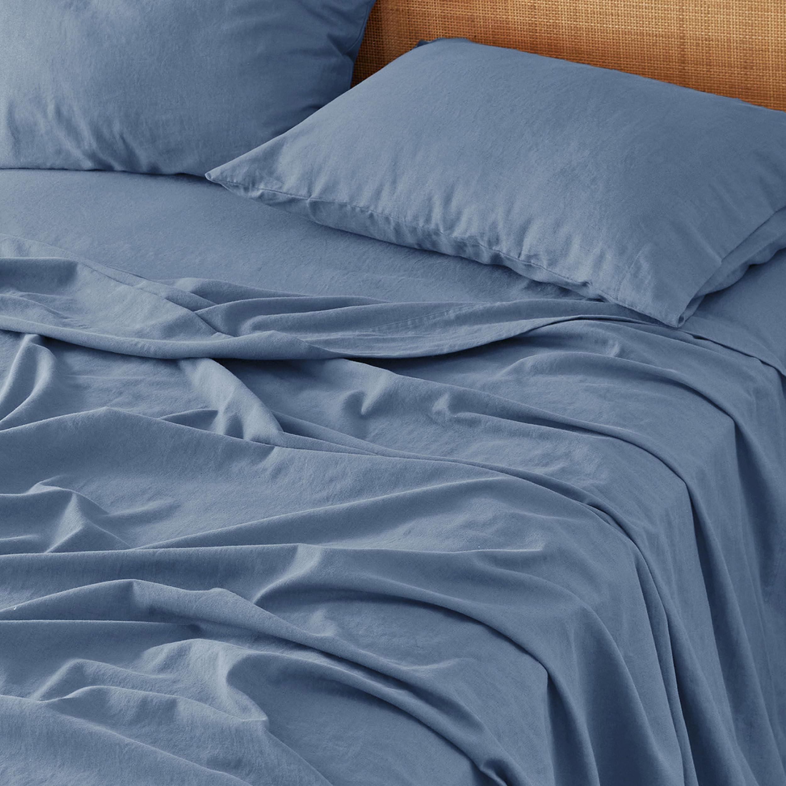 Bedsure Linen Sheets - King Size Sheets, Blend from