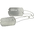 James B Barnes "Bucky" Stainless Steel Military WWII Dog Tags Cosplay Costume Halloween Prop