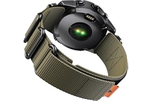ANCOOL Compatible with Fenix 6/Fenix 5/ Fenix 7/Fenix 6 Pro,replacement for Fenix 7 Pro,Fenix 5 Plus,22MM Nylon Watch Band Forerunner 745/965/955/945/935,Approach S60/S62(Army Green)