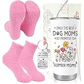 Keluna Dog Mom to Be Gifts - 3Pcs Funny Pregnancy Gifts for New Mom, 20Oz Tumber, Socks, Keychain, First Time Mum Mama Mommy Expecting Mother's Christmas Baby Shower Present for Wife Daughter Friend
