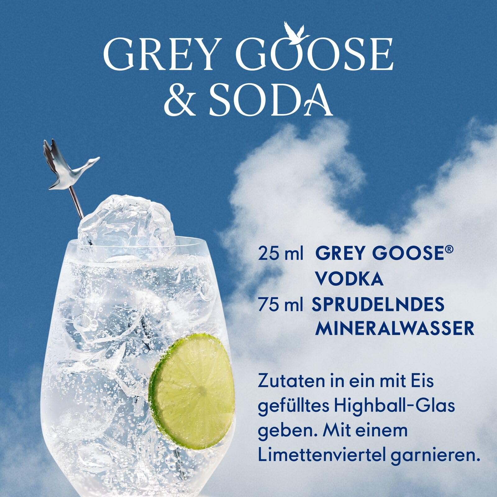 GREY GOOSE Premium-Vodka aus Frankreich, 40% Vol., 70 cl/700 ml, mit 100% französischem Weizen und natürlichem Quellwasser 8