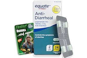 Healthy Surplus Equate Anti-Diarrheal Loperamide HCI 2 mg 24 Caplets and Vital Volumes Tips Card