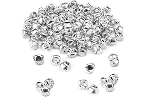MCPINKY 170PCS Jingle Bells, Mini Bells for Crafting, for Gift Decorations, DIY Gift Bags, 0.5 Inch, Silver