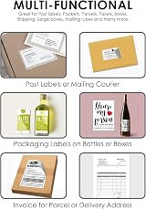 iSOUL 15 Labels Per A4 Sheet 50 Sheets 750 Labels Matte Self-Adhesive 59x51mm view 7