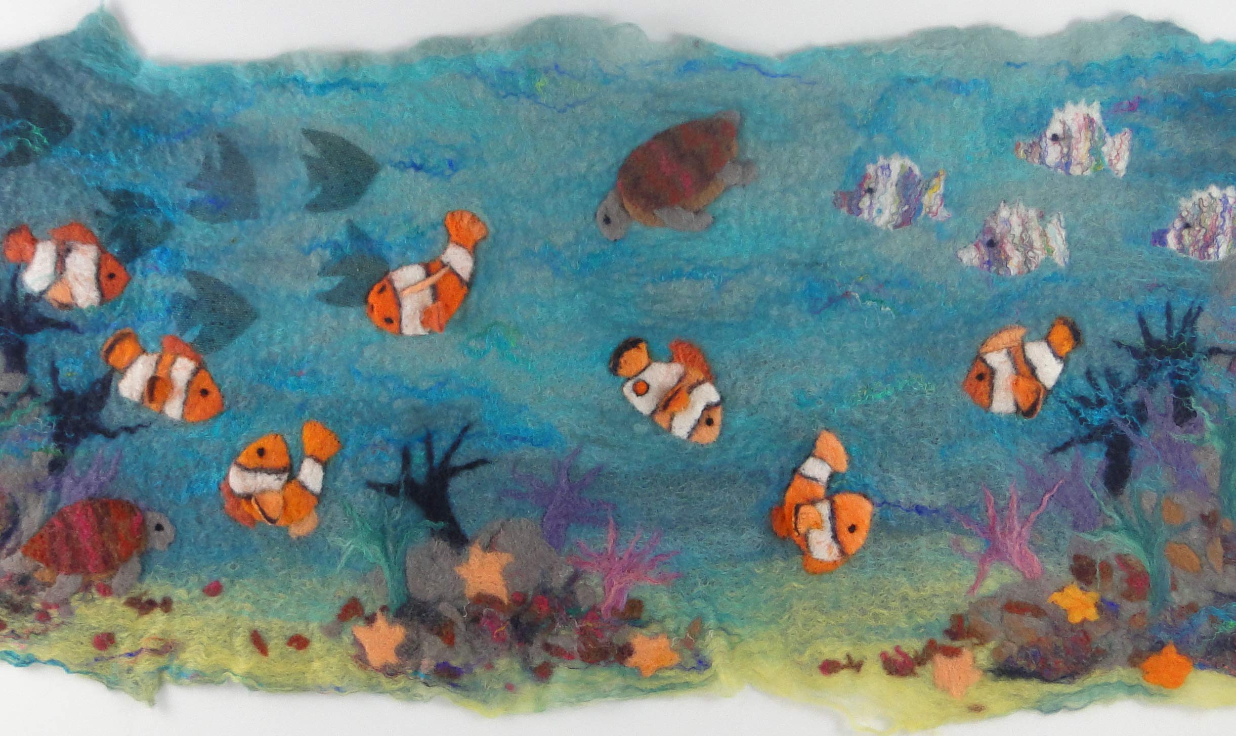 Artfelt Coral Reef with Clownfish Felt Making Picture kit- a Carefully Designed Felt Making kit to Make a Lovely Under The sea Picture