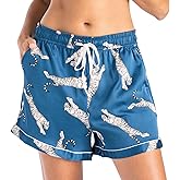 Hello Mello Beauty Sleep Satin Pajama Shorts Lounge Pajama Bottoms For Women, Girls