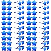 BOUBONI 10/20/30/40 Pack Star Sunglasses Rimless Transparent Pentagram Shaped Sunglasses Bulk Party Favor Glasses for Women (20, Royal Blue)