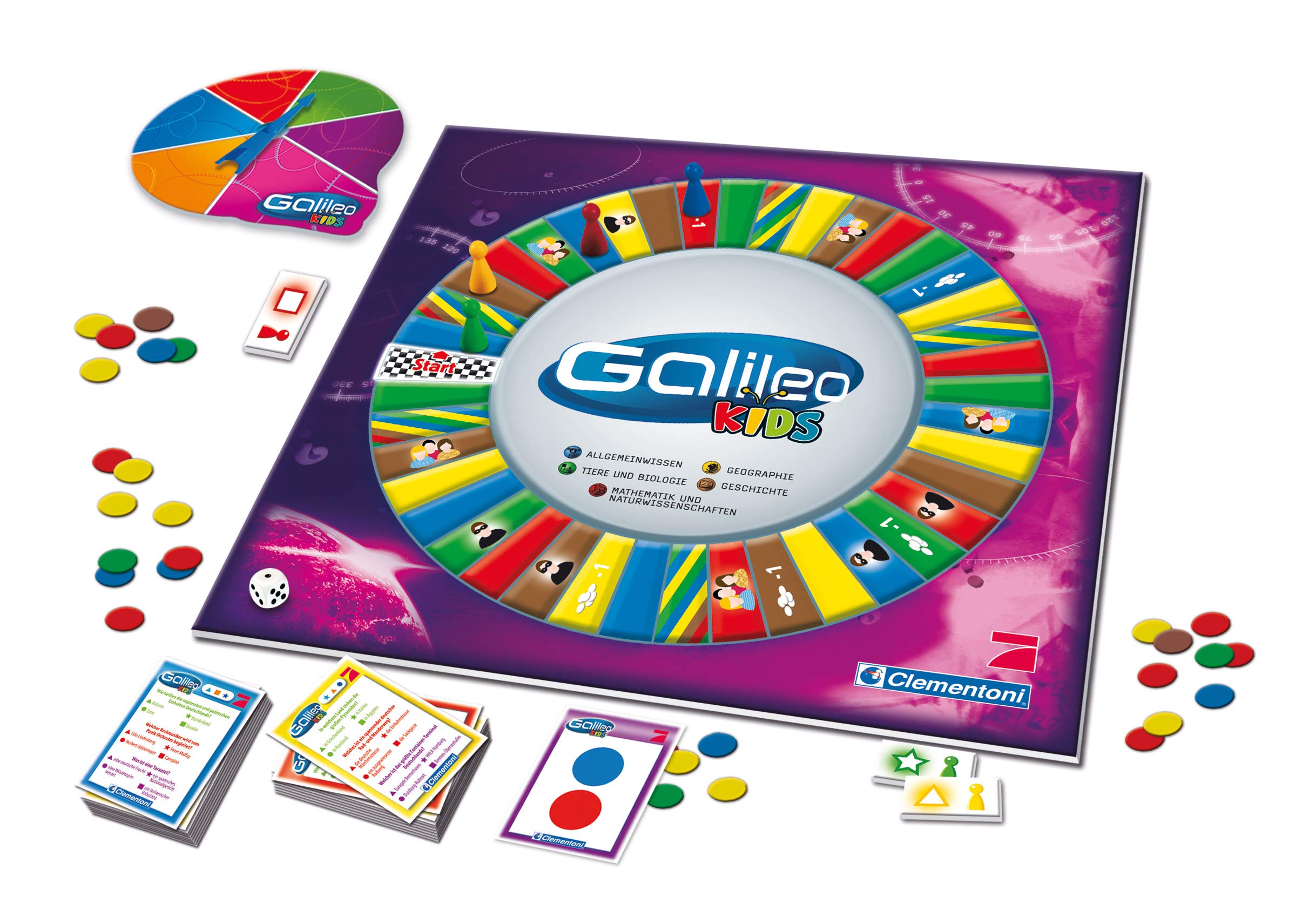 Clementoni Galileo Kids Das große Wissens-Quiz - Lehrreiches Kartenspiel Frage-Antwort-Spiel ab 7 Jahren - Allgemeinwissen & Spaß für die ganze Familie 69159 2