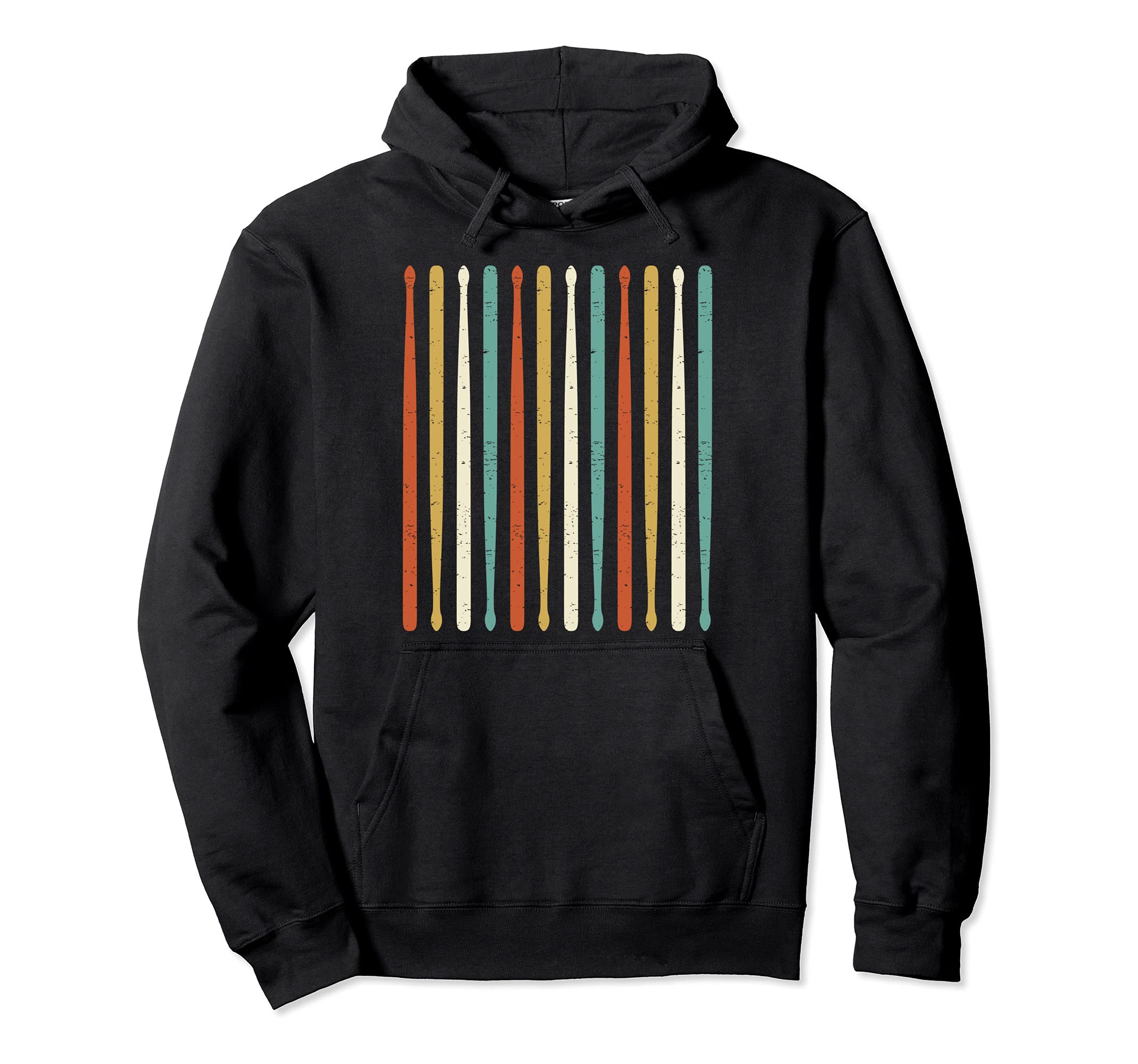 Drumming Sticks Drummer Drums Percussion I Vintage Pullover Hoodie