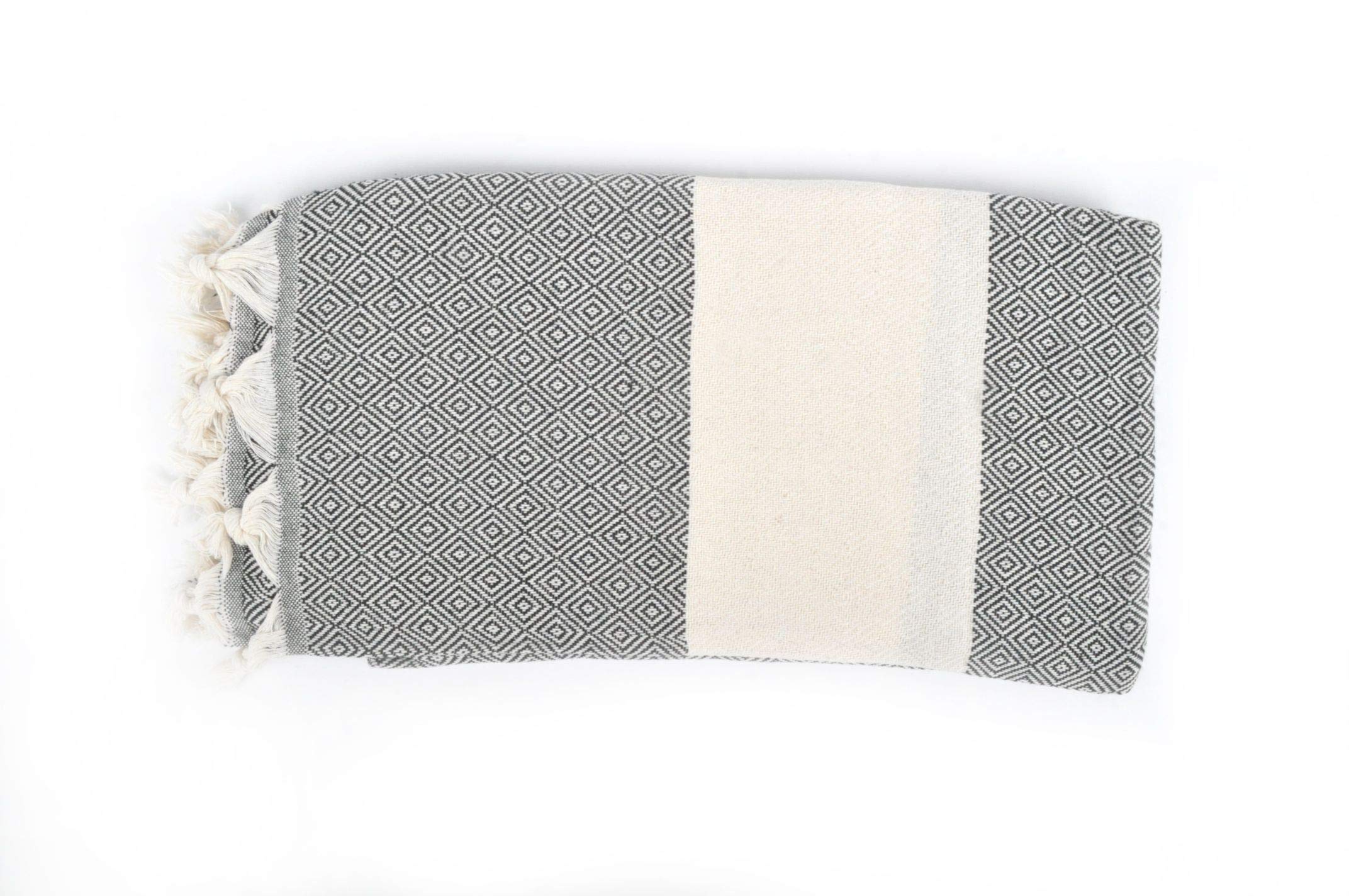 Bonamaison Cotton Pesthemal Lightweight, soft, and absorbent Beach and Bath Towel, 98 X 172 Cm - Manufactured in Turkey