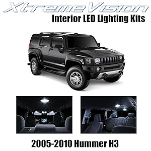 XtremeVision LED for Hummer H3 2005-2010 (15 Pieces) Pure White Premium Interior LED Kit Package + Installation Tool
