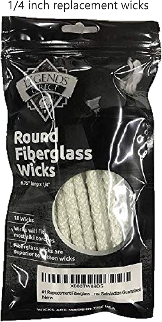 Premium Round Fiberglass Wick Clean Burn Replacement Wick