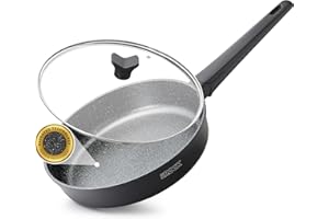 THE ROCK SOHO 9.5-Inch Nonstick Frying Pan with Lid – Compact for Urban Kitchens, Nothing Sticks, Never Warps, Lasts Longer, 
