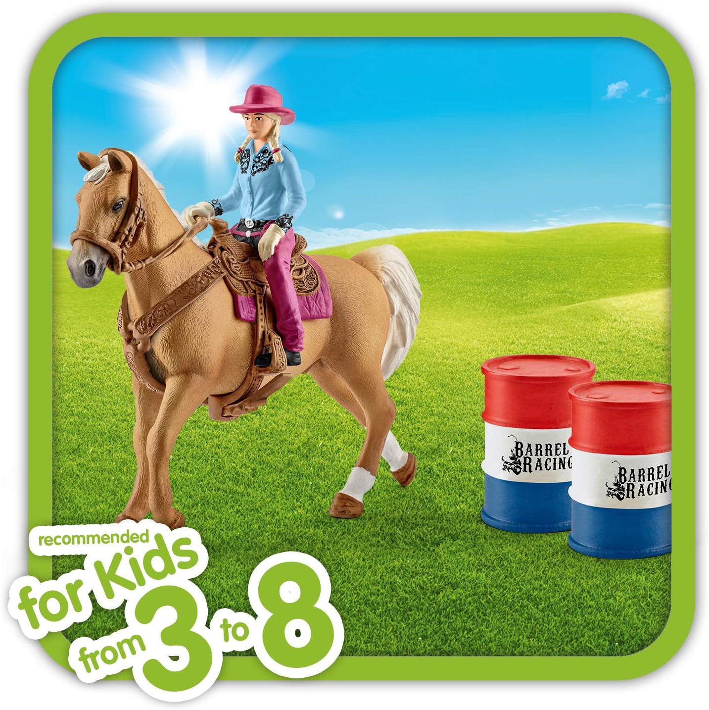 schleich barrel racing set