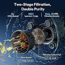 BUBLUE F10 Robotic Surface Skimmer, Pool Cleaner
