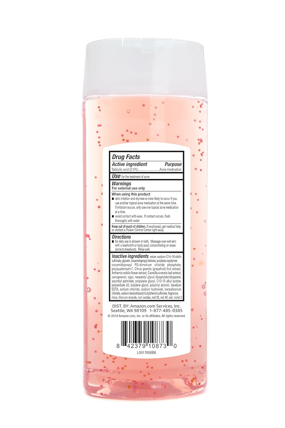  Brand - Solimo Clarifying Pink Grapefruit Body Wash, 2% Salicylic Acid Acne Treatment, Dermatologist Tested, 8.5 fl oz (Pack of 1) : Health & Personal Care