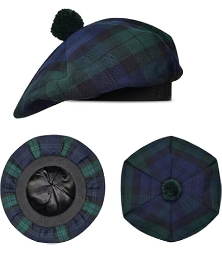 Scottish Hat Tam o' Shanter Tammy Jimmy Flat Bonnet in Various
