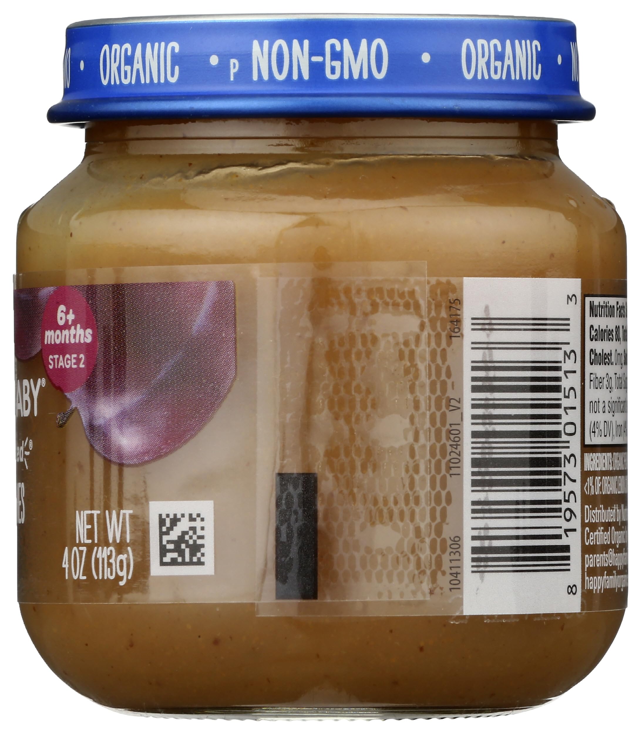 Happy Baby Organic Stage 2 Pears & Prunes Baby Food, 4 OZ