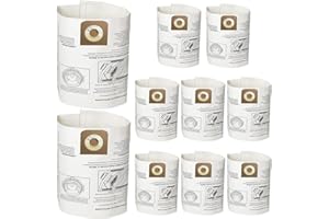 MMXIANG 10 Pack CMXZVBE38749 Vacuum Bags Compatible with Craftsman 16 and 20 Gallon Wet/Dry Vacs, Replacement Parts CMXEVBE17595, CMXEVBE17596, Part# 38749