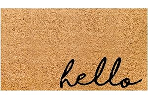 THEODORE MAGNUS Natural Coir Doormat with Non-Slip Backing - 17 x 30 - Outdoor/Indoor - Welcome Mats - Meet and Greet - COIR-1730-15-221