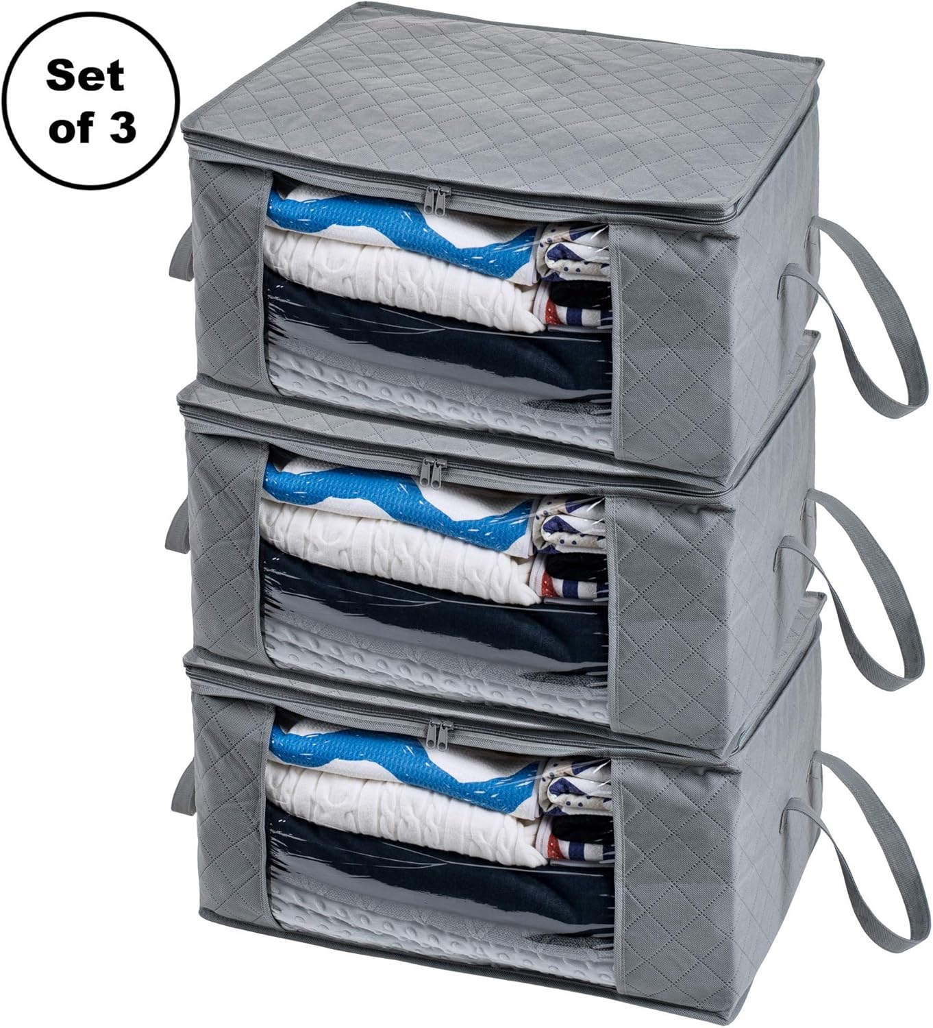 Woffit Extra Large Foldable Storage Bag Organizers, Large