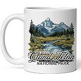 Grand Teton National Park Wyoming Ceramic Coffee Mug 11oz Teton Range Landmark - Tea Coffee Mug with Comfortable Grip - Unique Travel Gift Cup for Office or Home - Vibrant Long-Lasting Print ID44991