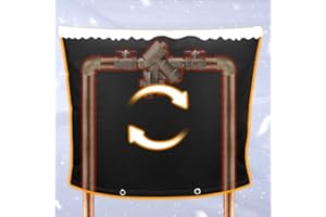 BENASAN Backflow Preventer Insulation Weatherproof Covers, Pressure Vacuum Breaker Valve Insulated Covers Winter Freeze Protection, Outside Irrigation Sprinkler System Pipe Bag Pouch, 30''W x 24''H