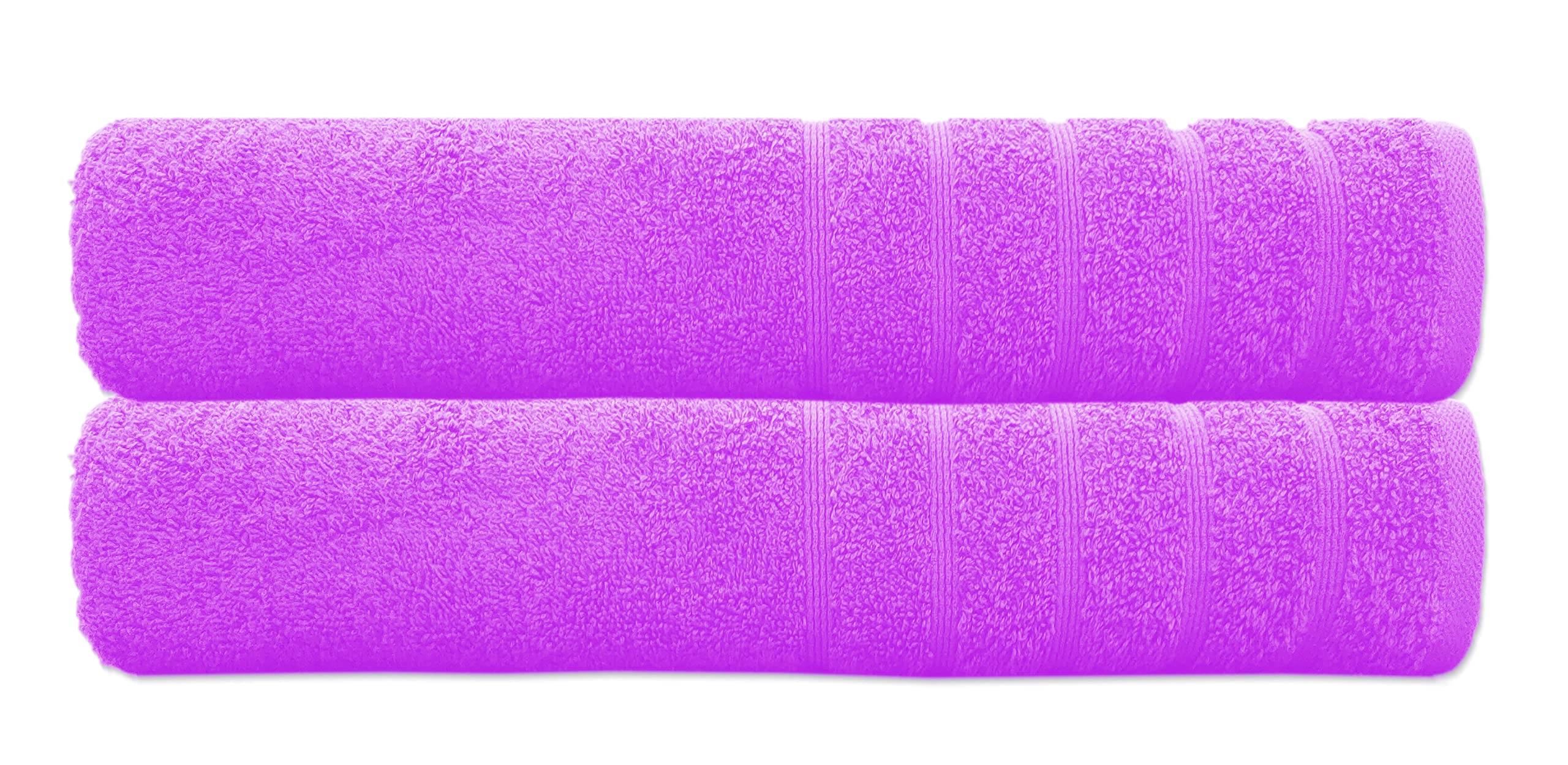 A & B TRADERS Bath Sheets Extra Large Size Set 550 GSM Super Soft Absorbent Quick Dry Big Towels 90 x 190 cm (Pink, 2)