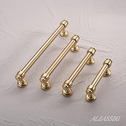 Alzassbg 15 Pack Brushed Gold Cabinet Pulls, 3