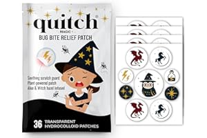 quitch Mosquito Bite Relief Magic Theme Patches, Bug Bite Anti Itch Cream Alternative for Kids and Baby, Insect Bite Relief, After Bite Relief, Travel Essential for Summer Camp, Cruise and Outdoors