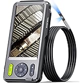 5mm Dual Lens Inspection Camera, Teslong Borescope with LED Light, HD Industrial Endoscope, 5" IPS Screen, Waterproof Video Scope Camera, Flexible Cable for Home/Automotive/Pipe/Car/Wall(5FT)