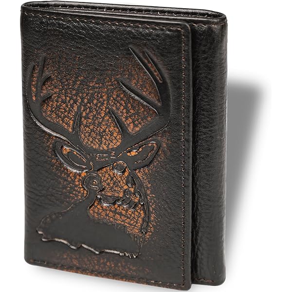 Amazon.com: DK86 Mens Deer Slim Wallet with Money Clip