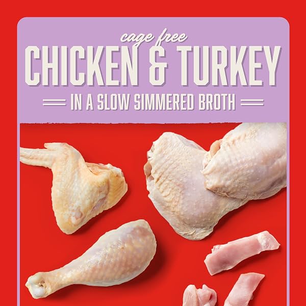 STELLA & CHEWY’S CAGE FREE CHICKEN & TURKEY SHREDRS – PREMIUM DOG FOOD POUCHES – PERFECT FOR PICKY EATERS – 12 PACK, 2.8OZ EACH