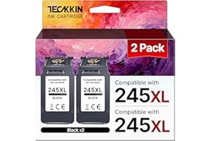 245XL Black Ink Cartridge 2 Pack Compatible Replacement for Canon 245XL Black Ink PG-245XL PG245 PG245XL for Pixma TS3420 MX4