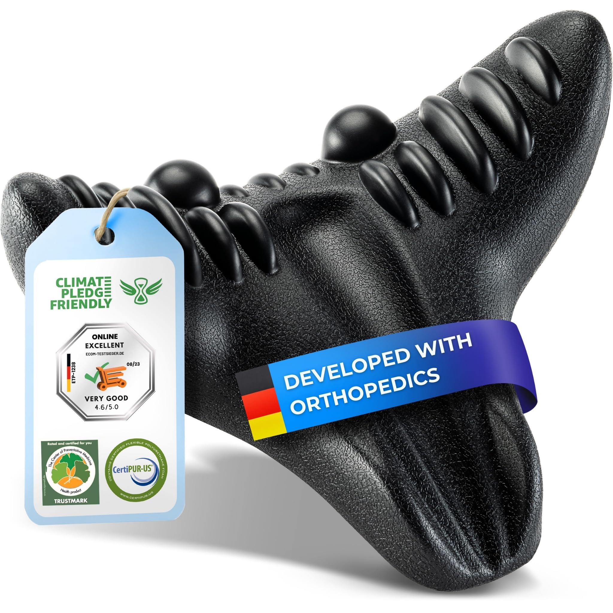 Healthfix® Neck Stretcher – Cervical Traction Device for Neck Pain Relief | Neck & Shoulder Relaxer | Orthopaedic Neck Cloud Pillow & Posture Corrector (Black)