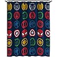 Jay Franco Marvel Avengers Shields Shower Curtain & Easy Care Fabric Kids Bath Curtain Features Captain America, Iron Man, Thor, & Spiderman (Official Marvel Product)